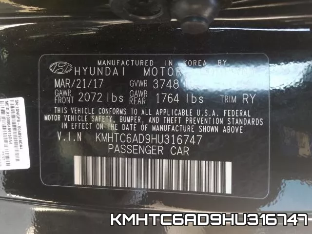 KMHTC6AD9HU316747 фото 2
