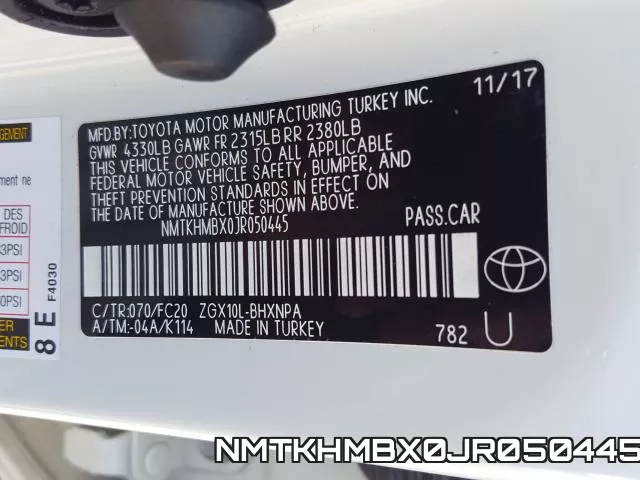 NMTKHMBX0JR050445 фото 2