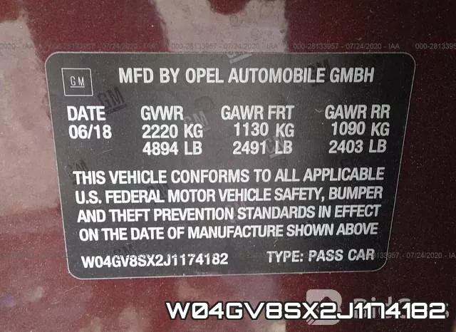 W04GV8SX2J1174182 фото 10