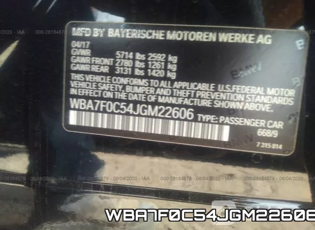 WBA7F0C54JGM22606 фото 10