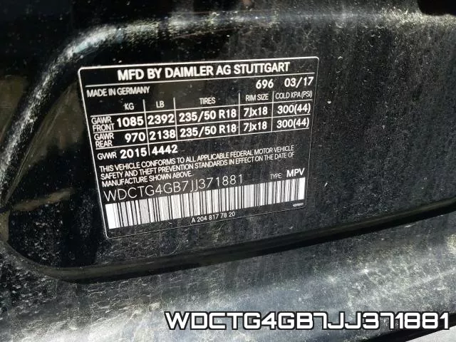 WDCTG4GB7JJ371881 фото 2