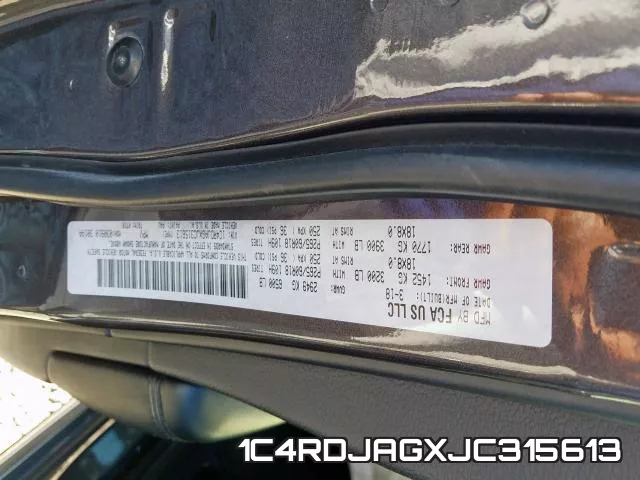 1C4RDJAGXJC315613 фото 2