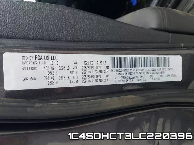 1C4SDHCT3LC220396 фото 2