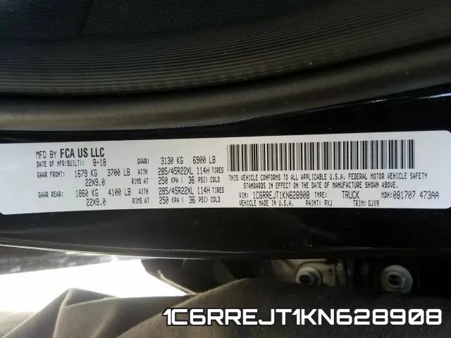 1C6RREJT1KN628908 фото 2