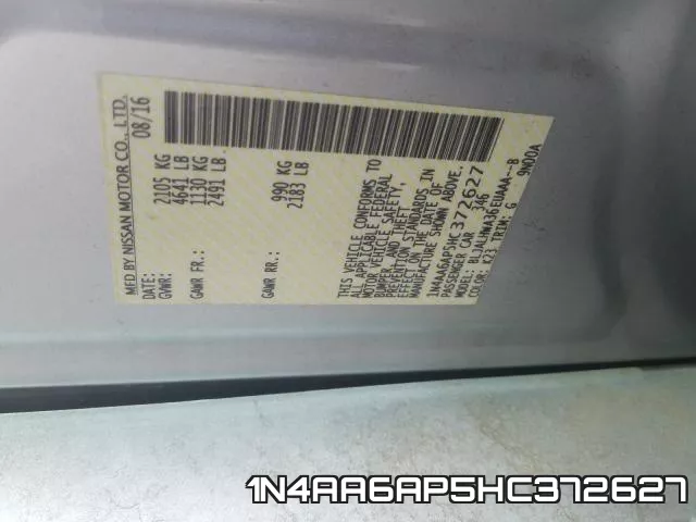 1N4AA6AP5HC372627 фото 2