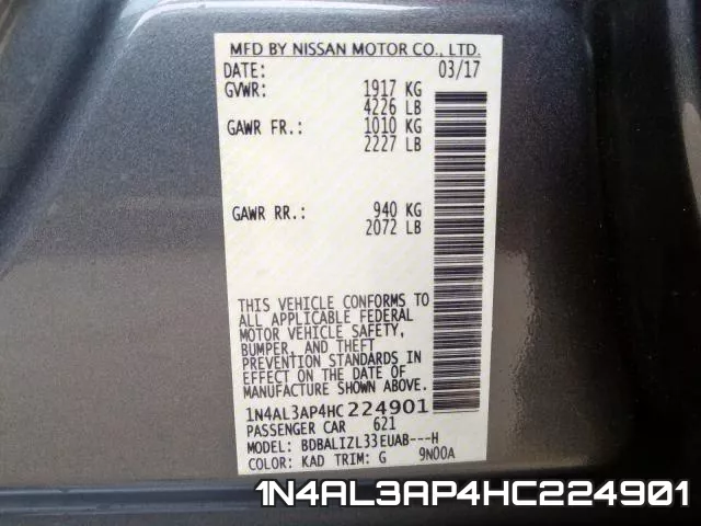 1N4AL3AP4HC224901 фото 2