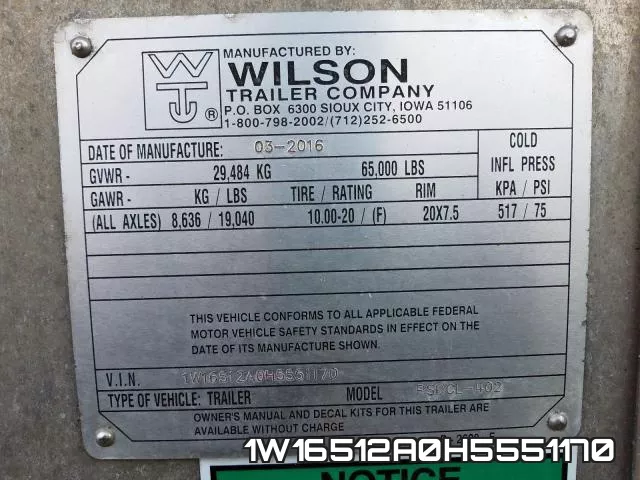 1W16512A0H5551170 фото 2
