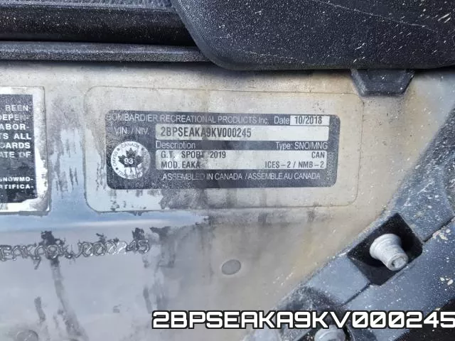 2BPSEAKA9KV000245 фото 2