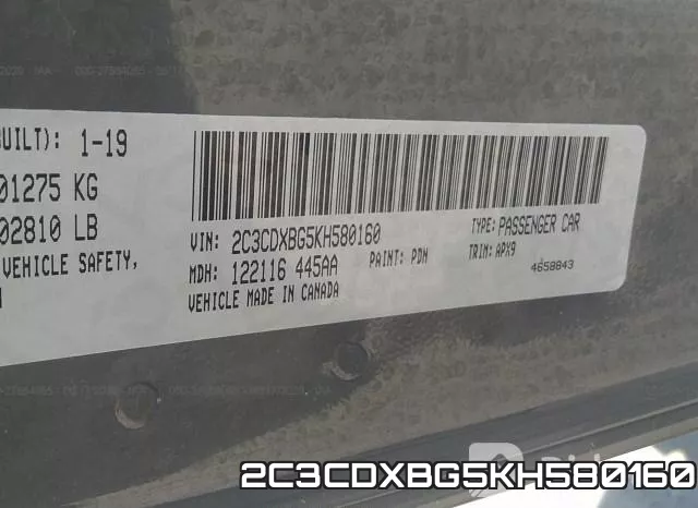 2C3CDXBG5KH580160 фото 10