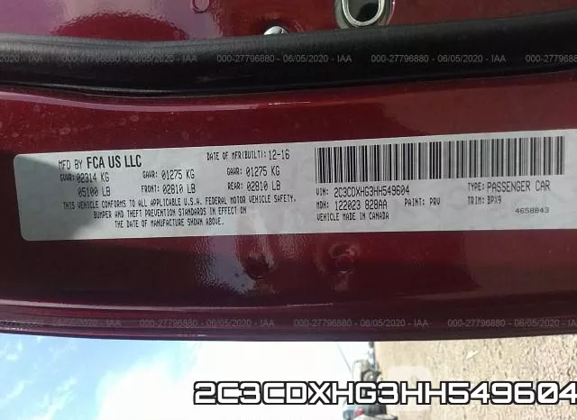 2C3CDXHG3HH549604 фото 10