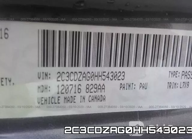 2C3CDZAG0HH543023 фото 10