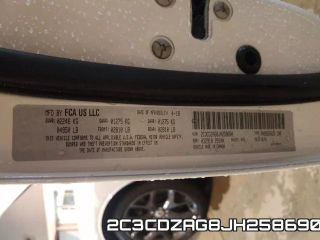 2C3CDZAG8JH258690 фото 2