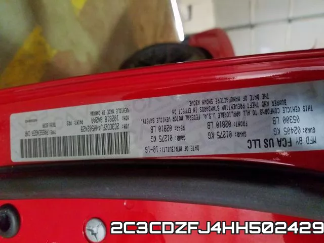 2C3CDZFJ4HH502429 фото 2