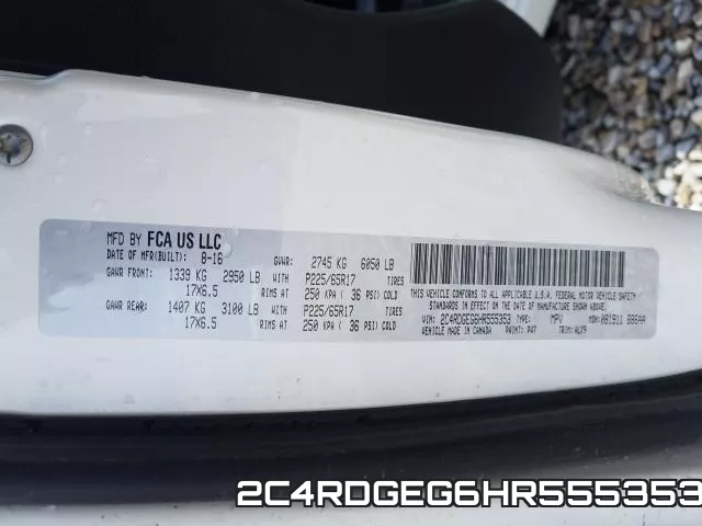 2C4RDGEG6HR555353 фото 2