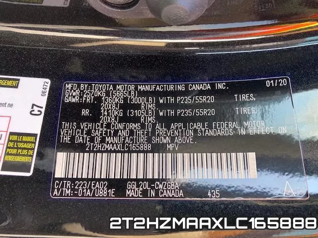 2T2HZMAAXLC165888 фото 2