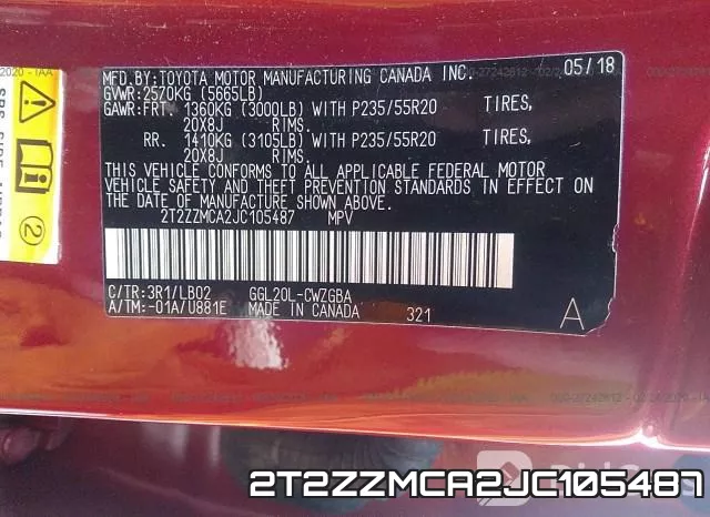 2T2ZZMCA2JC105487 фото 10