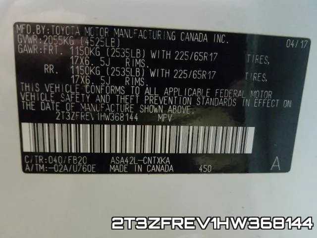 2T3ZFREV1HW368144 фото 2