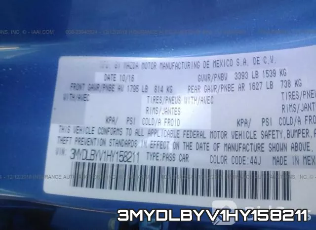 3MYDLBYV1HY158211 фото 10