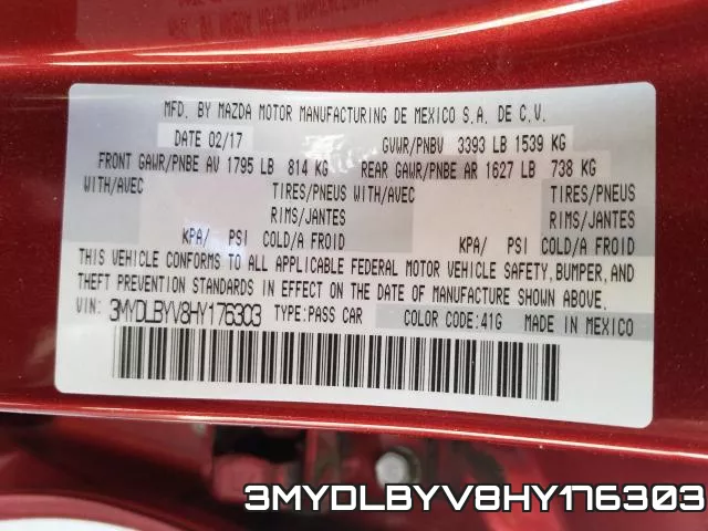 3MYDLBYV8HY176303 фото 2