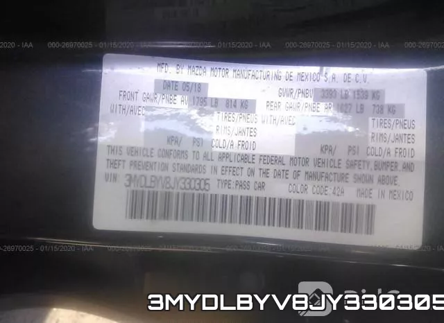 3MYDLBYV8JY330305 фото 10