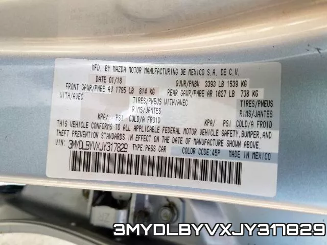 3MYDLBYVXJY317829 фото 2
