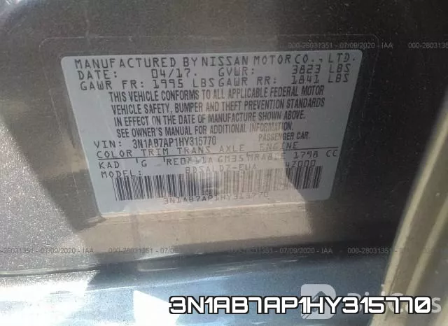 3N1AB7AP1HY315770 фото 10