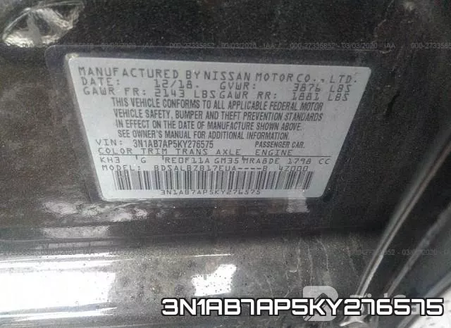 3N1AB7AP5KY276575 фото 10