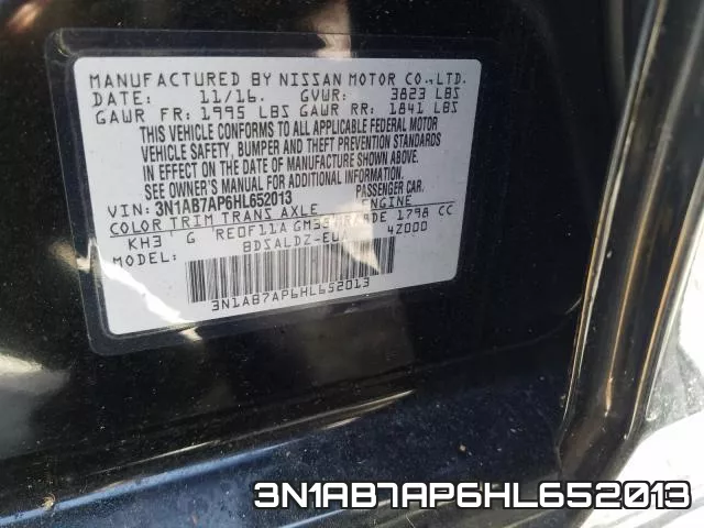 3N1AB7AP6HL652013 фото 2