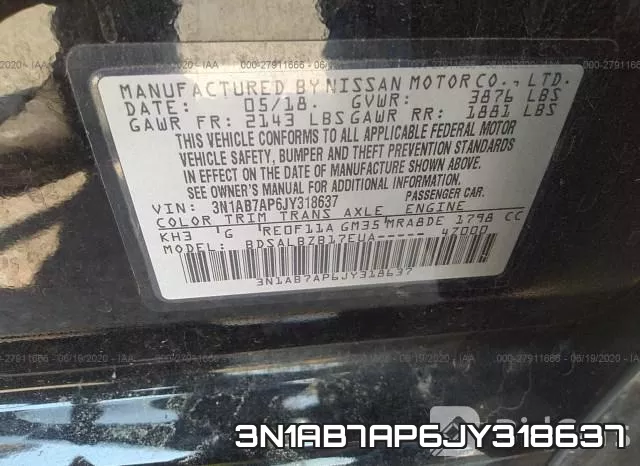 3N1AB7AP6JY318637 фото 10