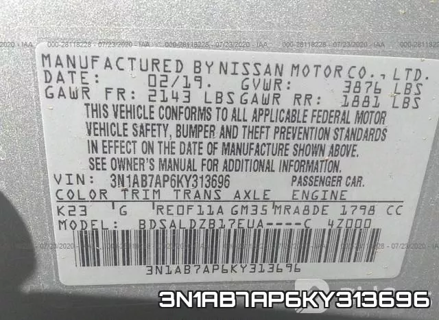 3N1AB7AP6KY313696 фото 10