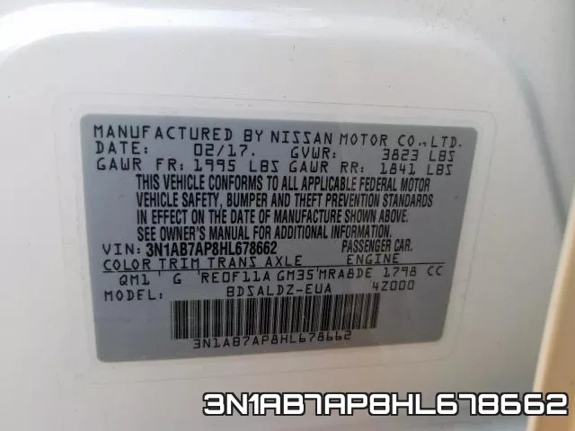 3N1AB7AP8HL678662 фото 2