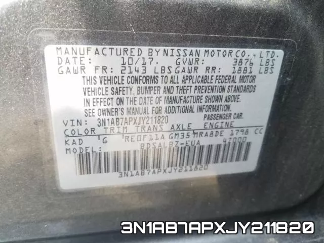 3N1AB7APXJY211820 фото 2