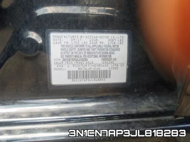 3N1CN7AP3JL818283 фото 2