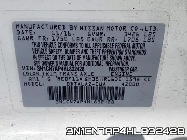 3N1CN7AP4HL832428 фото 2