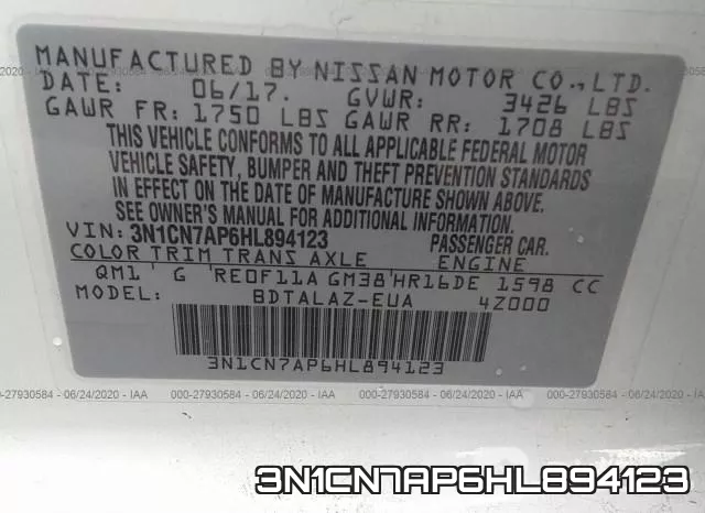 3N1CN7AP6HL894123 фото 10