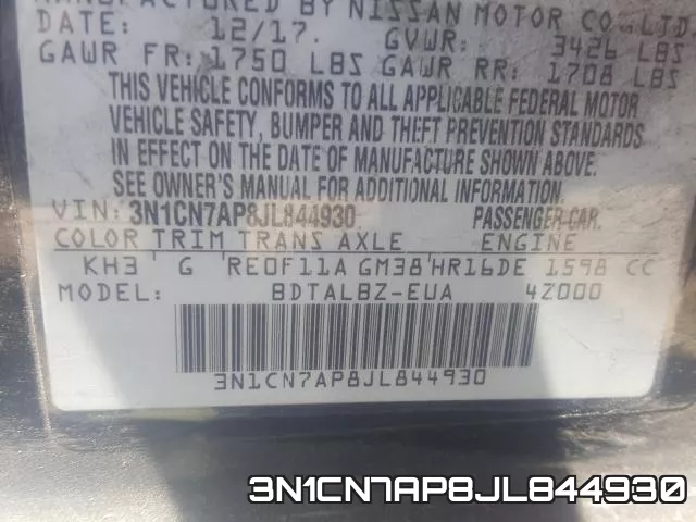 3N1CN7AP8JL844930 фото 2