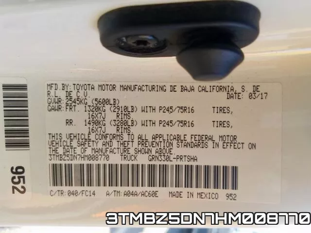 3TMBZ5DN7HM008770 фото 2