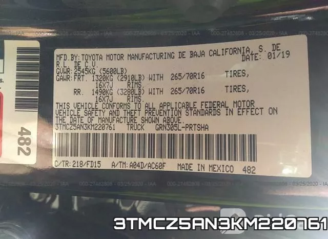 3TMCZ5AN3KM220761 фото 10
