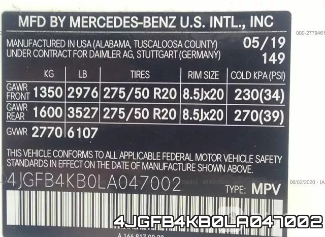 4JGFB4KB0LA047002 фото 10