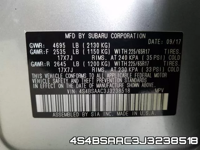 4S4BSAAC3J3238518 фото 2