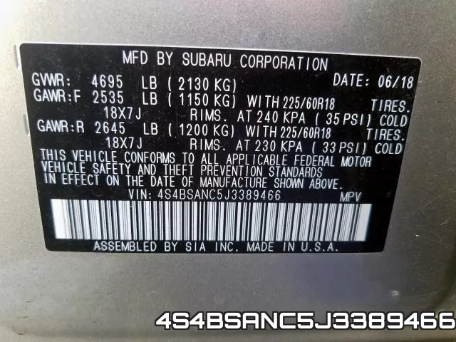4S4BSANC5J3389466 фото 2