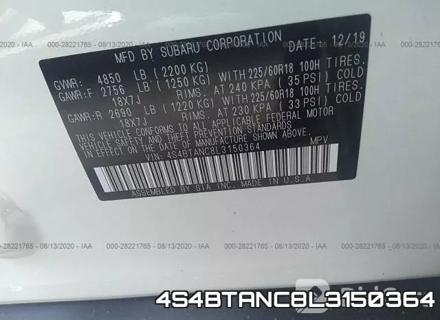 4S4BTANC8L3150364 фото 10