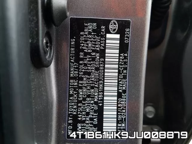 4T1B61HK9JU008879 фото 2