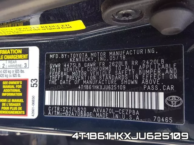 4T1B61HKXJU625109 фото 2