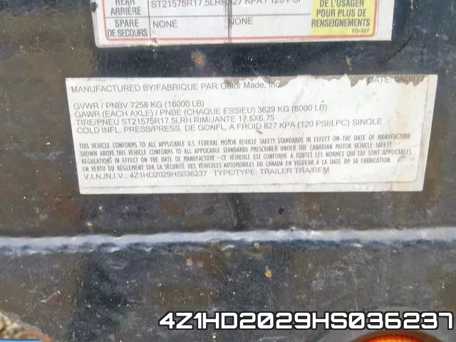 4Z1HD2029HS036237 фото 2