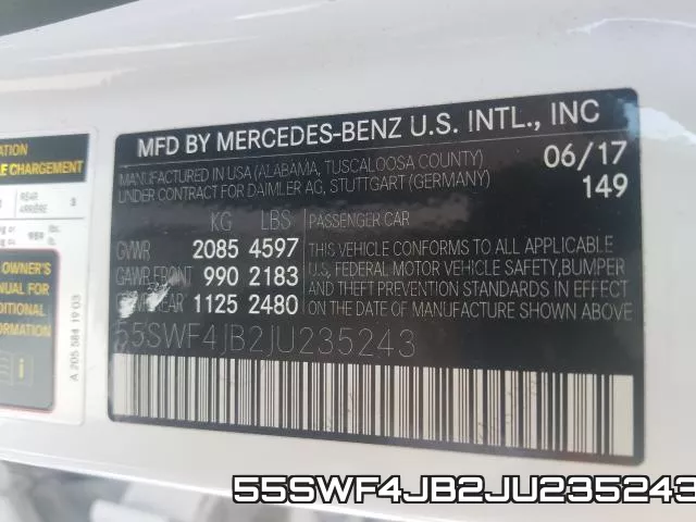 55SWF4JB2JU235243 фото 2