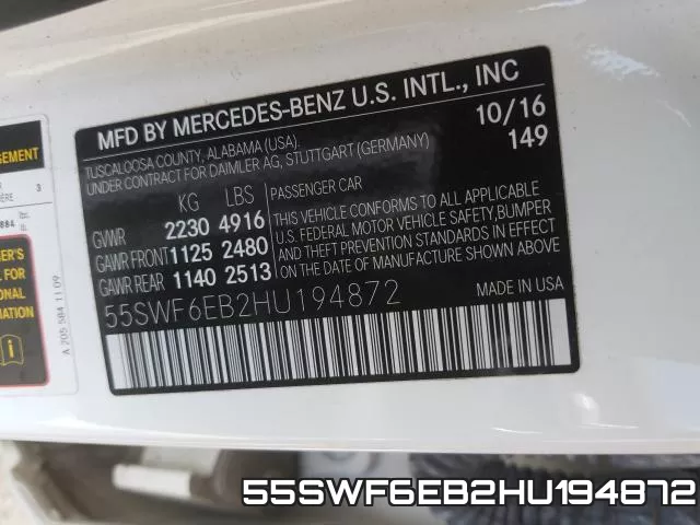 55SWF6EB2HU194872 фото 2
