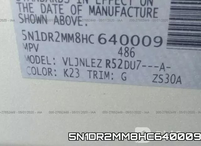 5N1DR2MM8HC640009 фото 10