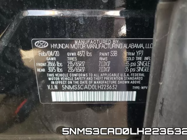 5NMS3CAD0LH223632 фото 2