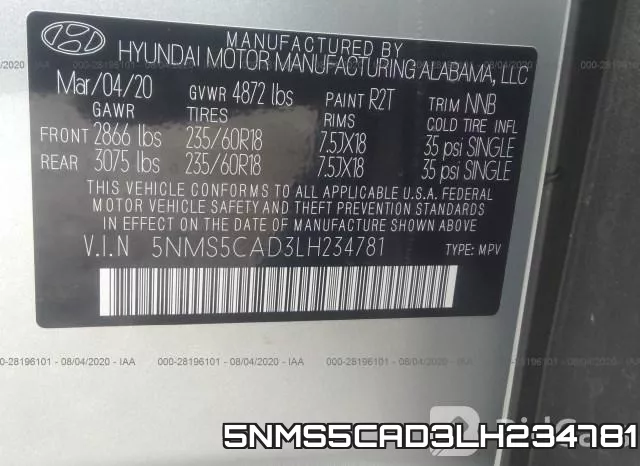 5NMS5CAD3LH234781 фото 10